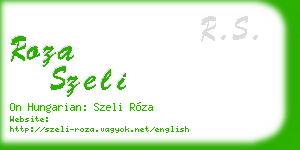 roza szeli business card